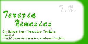 terezia nemcsics business card